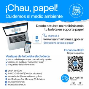 San Martín avanza hacia la digitalización de boletas municipales
