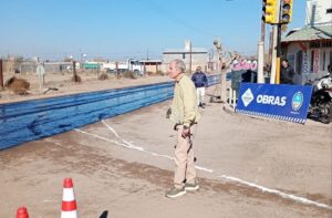 Rufeil supervisó obras de asfaltado en calle Los Correas