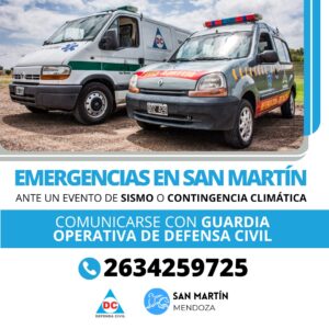 Defensa Civil: contacto directo ante emergencias en San Martín