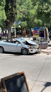 San Martín: Choque y heridos