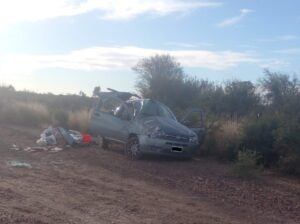 Volcó un auto en la Ruta 7