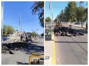 Comenzaron las obras de reconstrucción del pavimento en Alem y Pueyrredón