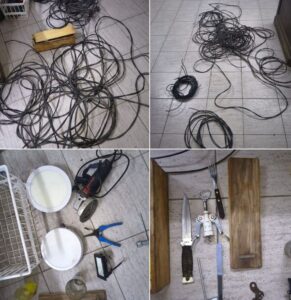 Un hombre fue detenido robando cable