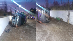 Volcó un auto en Junín