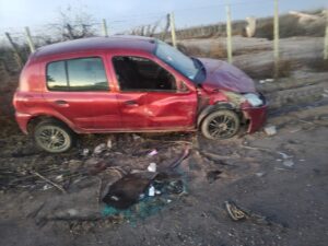 Volcó un auto en San Martín