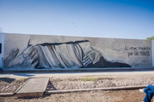 En Palmira se inauguró un nuevo mural del artista local Ignacio Míguez