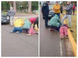 Rufeil asistió a una mujer tras un accidente mientras esperaban la ambulancia del SEC que tardó 45 minutos en llegar
