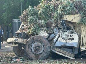 Dos camiones chocaron en Maipú